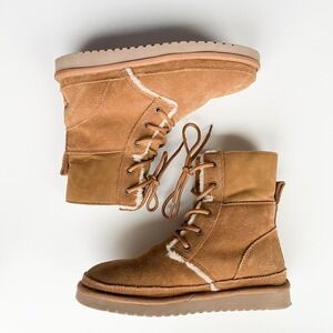 Koolaburra UGG Advay Suede Tall Boot Chestnut Womens 8